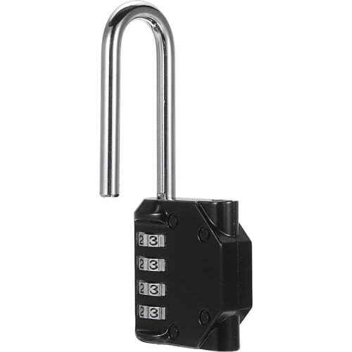 Heavy Duty 4 Digit Combination Padlock Number Luggage Travel Code Lock Long Shackle Weatherproof Security Padlock