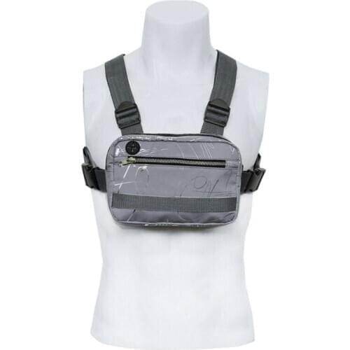 Reflective Fabric Outdoor Sports Trail Running Cycling Gym Fitness Chest Vest Bag For Sport Trekking Jogging Run Bag Pouch