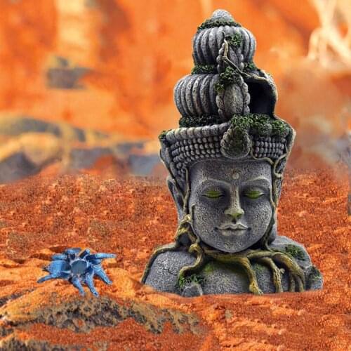 Aquarium Decoration Buddha Head Statue Antique Bodhisattva Fish Tank Decor