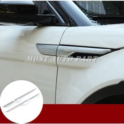 Exterior Fender Side Air Vent Cover Trim For Land Rover Range Rover Evoque 2012-2018 Silver/Black Car Decoration