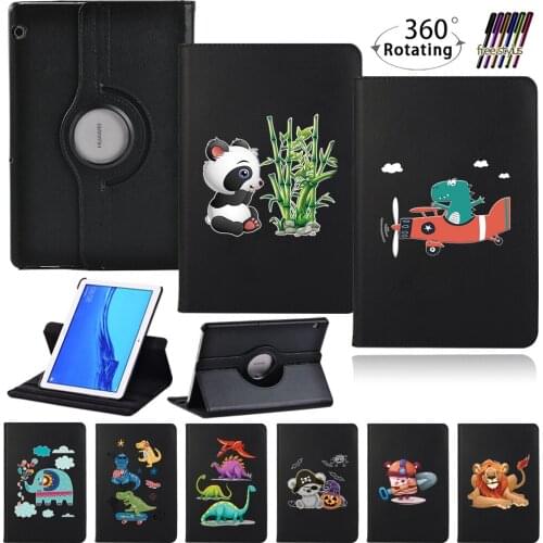 360 Rotating Case for Huawei MediaPad T3 10 9.6"/T5 10 10.1" Cover Flip Smart Tablet Cover Protective Fundas Stand Shell Cover