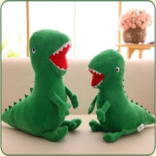 High Quality Mr. Dinosaur Plush Doll Toy Anime Soft Kids Gifts Green Curious Popular Plush Doll Toy Christmas gift