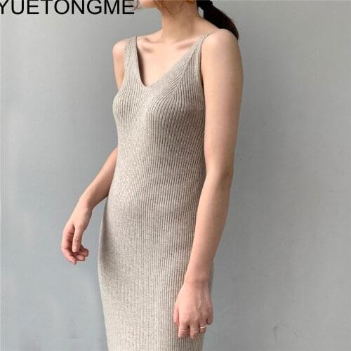 YUETONGME Summer Knitted Dresses