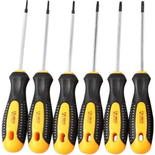 1Set Cr-V Torx Screwdriver Set with Hole netic T5-T10 Screw Driver Set Kit for Telephone Repair Hand Tool Set