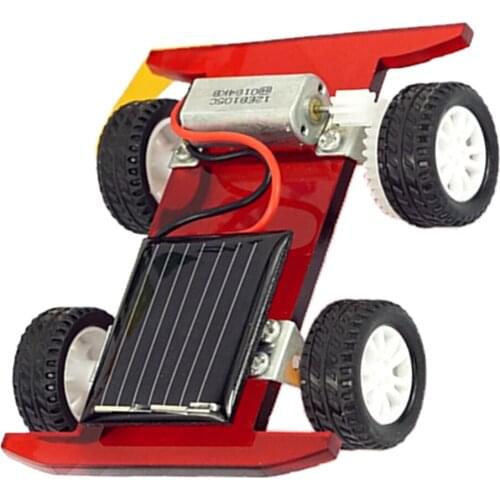 1 Set DIY Solar Powered Motor Racing Car Model Physics Educational Toy Experiments Discovery