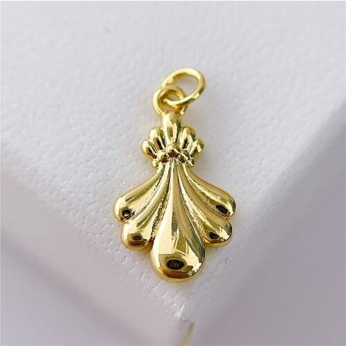 1PCS real 18K Gold plated jewelry accessories charms pendants DIY bracelet necklace making jewelry findings