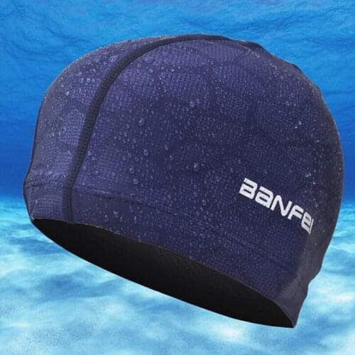1 High Elasticity Waterproof Fabric Swim Hat Protect Ears Long Hair Sports Shark Flexible Durable Swimming Cap
