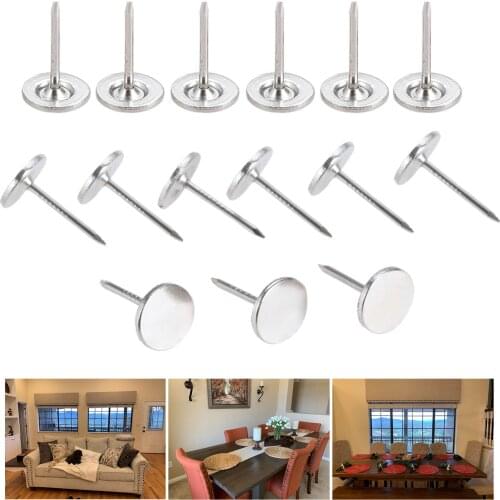 10pcs Wooden Box Case Furniture Nails Pushpin Antique Silver Pins Iron Flat Head Nails Decorative Tacks Stud 11*17mm