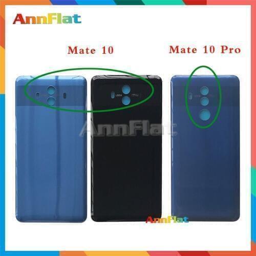 10Pcs/lot High Quality For Huawei Mate 10 / Mate 10 Pro Back Housing Battery Cover Door Rear Cover Glass Mate10 with Adhesive