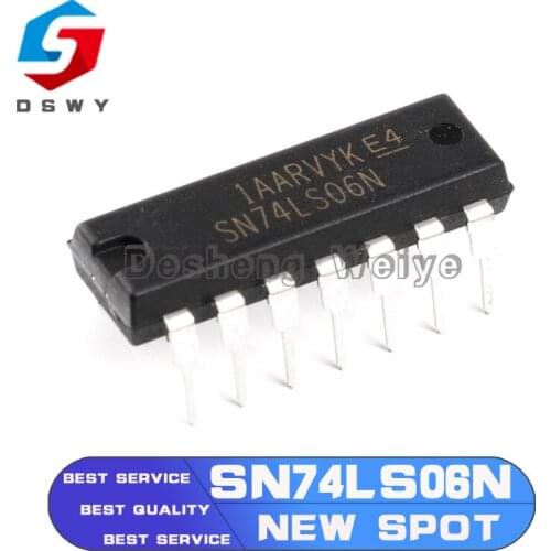 10PCS SN74LS06N DIP14 SN74LS06 DIP 74LS06N 74LS06 HD74LS06P new and original IC