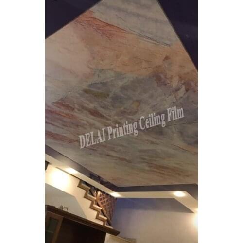 3D 051 Vivid Marble New Fashion pvc ceiling film suitable for ceiling decoration
