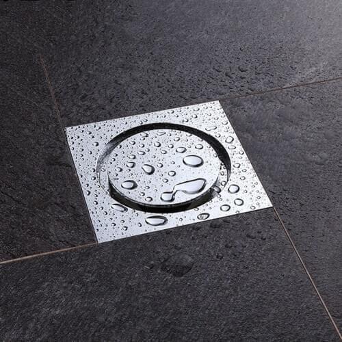4 Inch 100*100mm chrome all solid brass bathroom floor drain No odour Shower room drainer,Brushed Technology