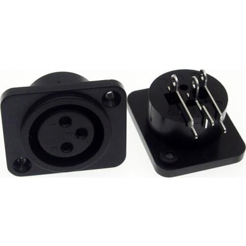 5PCS Panel mounting 3-core canon female socket Balance Canon XLR connector