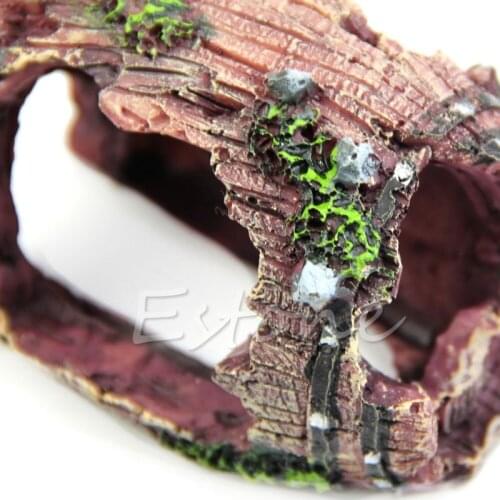 Aquarium Rockery Ornament Fish Tank Hiding Cave Mountain Landscape Decoration P15D