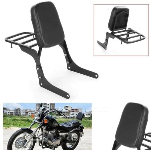 Motorcycle Backrest Sissy Bar Luggage Rack Rear Passenger Cushion Pad for Honda Rebel CMX250 CA250 1985-2015