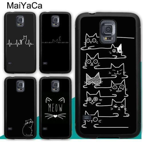 Minimalist line Cute Cat Case For Samsung A21S A20e A71 A51 A10 A40 A50 A70 Galaxy S20 Plus S10 S9 Note 20 Ultra