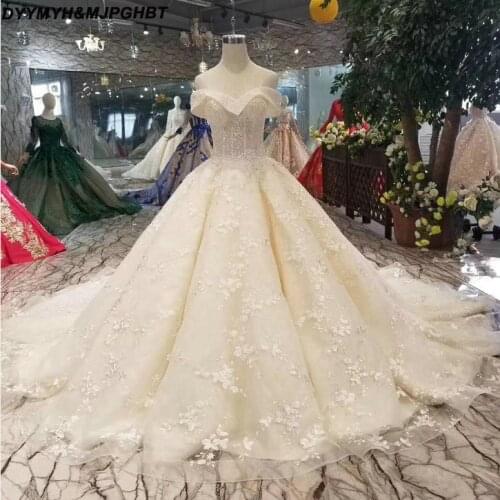 DYYMYH&MJPGHBT Wedding Dresses With A Train