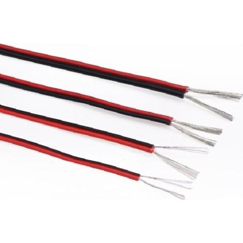 26AWG UL2468 PVC Insulated Tinned Copper Cable 2 Pin Red Black Wires-3/5/10/20Meters