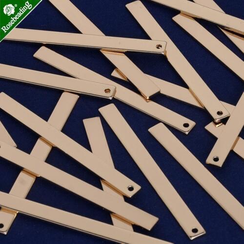 2"x1/8"(50x5mm) Brass rectangle Stamping Blank Bar,necklace bar blanks ,Name Plated,DIY Jewelry,Sold 10pcs/lot