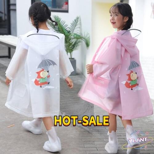 SWT Cute Kids Raincoat Wateproof Children s Rain Poncho Rain Coat Jacket with Backpack Position