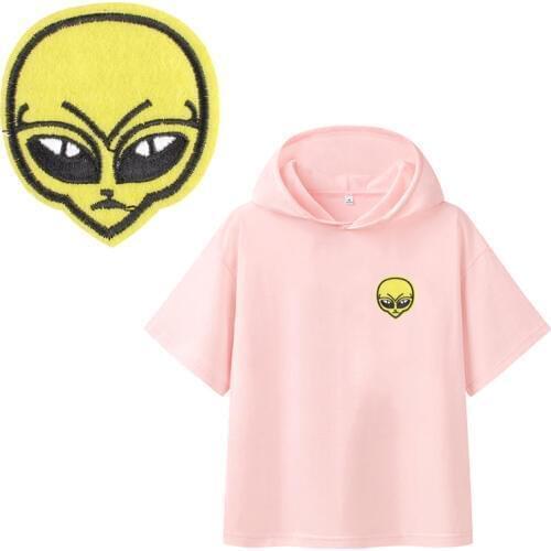 Space text sun Heat Transfer Patches For Stripe Clothes Patch A-level Washable Iron On Applique DIY Clothing Sticker