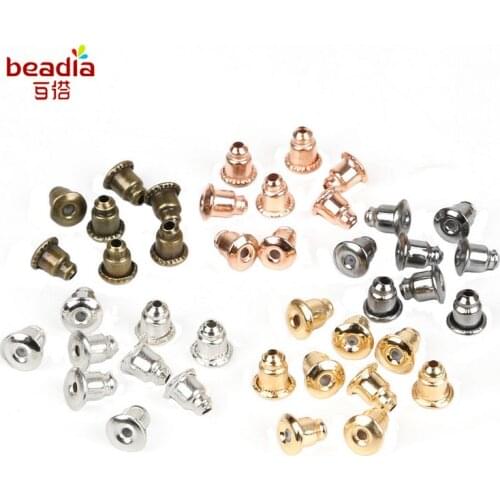 New Fashion 200pcs/bag Plastic Earring Back Stoppers Bead Caps Earring Hook For DIY Jewelry Findings Accessories