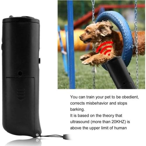 25 KHz 130 mA Dog Repeller Plastic Ultrasonic Dog Pet Repelled Training Device Trainer 2800mcd Torch Expel Ferocious Dogs Tools