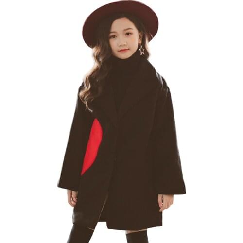 Girls Coat Outerwear Heart Pattern Girls Jacket Patchwork Childrens Coats Winter Winter Kids Clothes 6 8 10 12 14