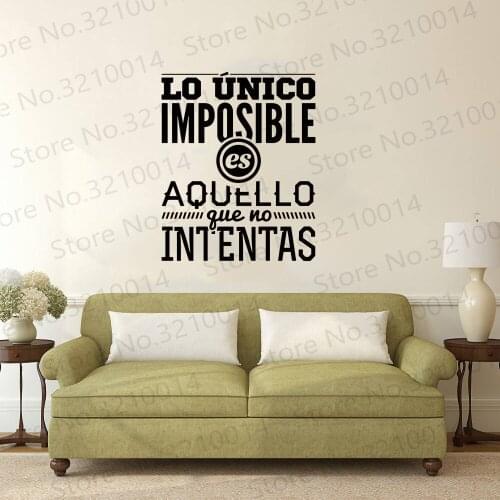 Details about Spanish Inspirational Quotes Wall Decals Vinyl Wall Sticker Art Mural Home Decor RU285