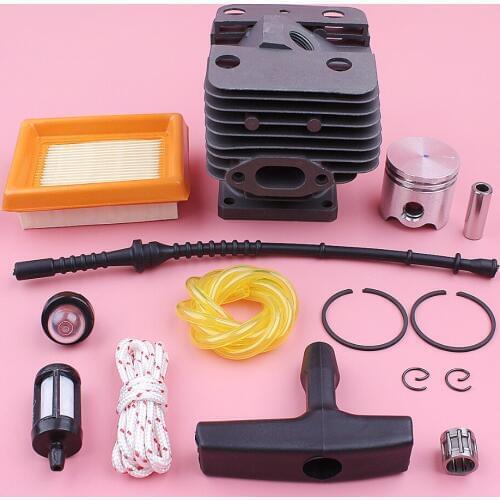 35mm Cylinder Piston Kit For Stihl FS120 FS200 FS250 Air Fuel Filter Line Starter Handle Grip Rope Trimmer Engine Spare Part