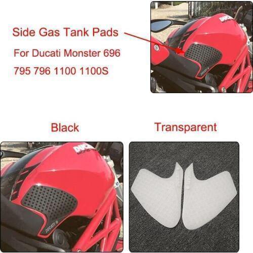 MTCLUB Motorcycle 3M Anti slip Fuel Tank Pad Side Gas Knee Grip Traction Pads For DUCATI MONSTER 696 795 796 1100 1100S New