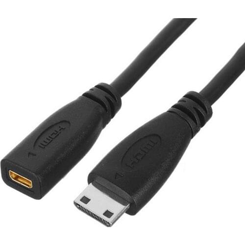 Type D Micro HDMI-compatible V1.4 Socket Female To Type C Mini HDMI-compatible Male Convertor 0.2m HDTV Cable