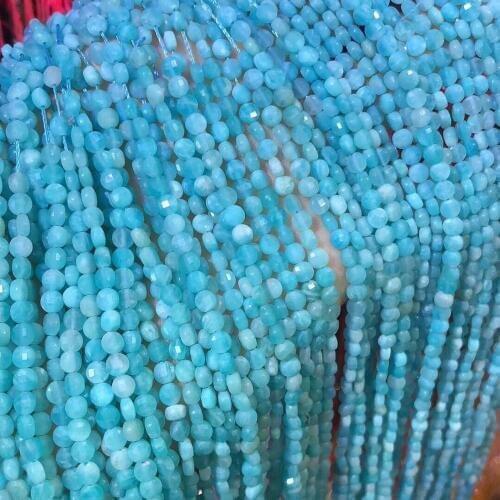 Amazonite Section Punch Loose Beads Charms For Necklace Bracelet Sewing Craft Jewelry Accessory Making