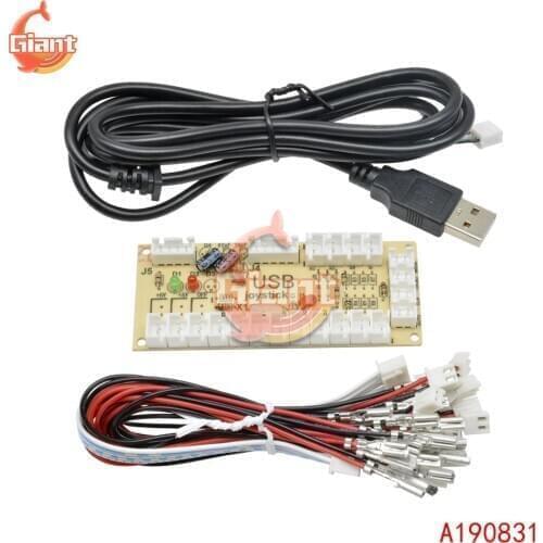 USB Arcade Joystick Circuit Board Zero Delay Arcade USB Encoder PC to Joystick Board Kit for Digital Analog Modes Game Equipment