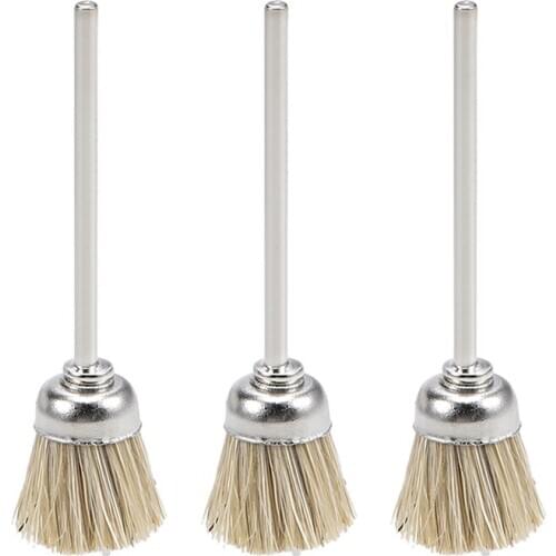 Uxcell Mini Nylon Buffing Polishing Wheels Cup Shape 15X9mm with 2.35mm Arbor to Jewelry Metal Wood Rotary Tool Yellow 3Pcs