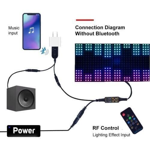 WS2812B Matrix controller,3 Pin LED Strip/Matrix Panel Bluetooth Dream Color GY07 LED Music Controller WS2811 13 Keys RF Remote