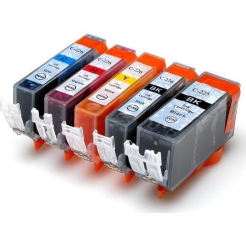 YLC 5pk PGI225 CLI226 PGI-225 CLI-226 compatible ink cartridge For Canon PIXMA MG6120 MG6220 MG8120B MG8220 MX882 iP4820 iP4920