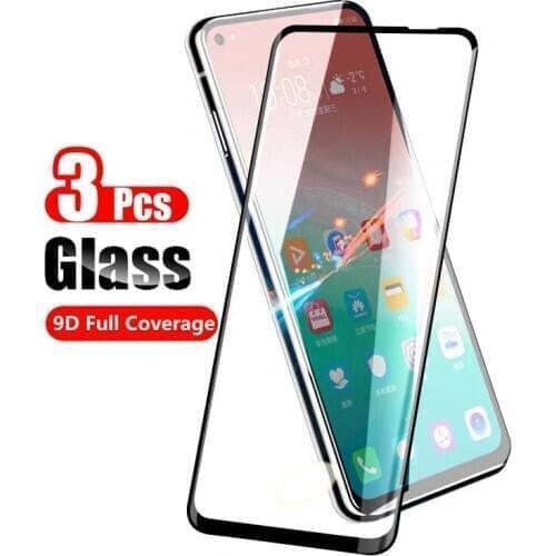 3-PACK Full Cover Glass 9D For Huawei Honor View 20 V20 Tempered Screen Protector Glass For Huawei Honor View 20 V20 Glass 9H