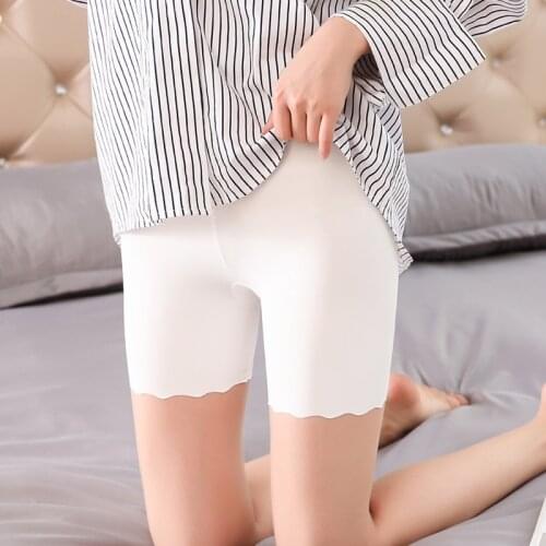 M-2XL 3Colors High-elastic Self-cultivation Ice Silk Safety Pants Soft Smooth Women Tight-fitting Under Dress Shorts