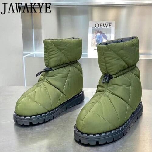 Mens Winter New Thicken Warm Snow Boots Women Round toe Thick sole Elastic band Slip on Ankle Botas Casual Luxury Brand Boots