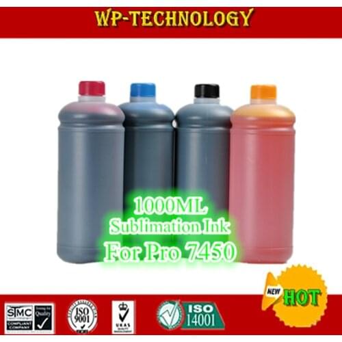 1L*4 pcs Sublimation ink suit for Epson Pro 7450 , suit for T6118 T6112-T6114 , 4000ml Total ,High quality tranfer printing Ink