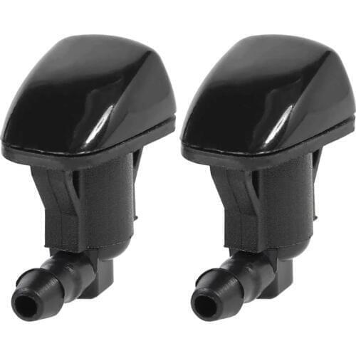 1 Pair Washer Nozzles Windshield Front Windshield Wiper Washer Spray 68260443AA For Jeep Grand Cherokee 2011-2017 Black Plastic