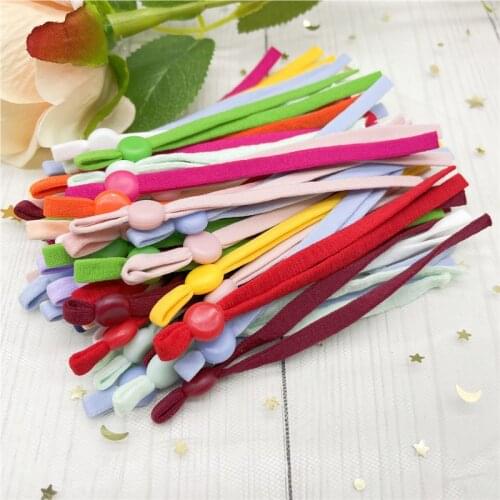 10/30/50 Pcs Adjustable Mask Sewing Elastic Band Cord With Buckle Stretchy Mask Earloop Lanyard Earmuff Rope DIY Making Supplies