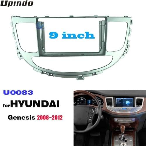 2 Din 9 Inch Car Radio DVD GPS Mp5 Plastic Fascia Panel Frame for HYUNDAI Genesis 2008~2012 Dash Mount Kit
