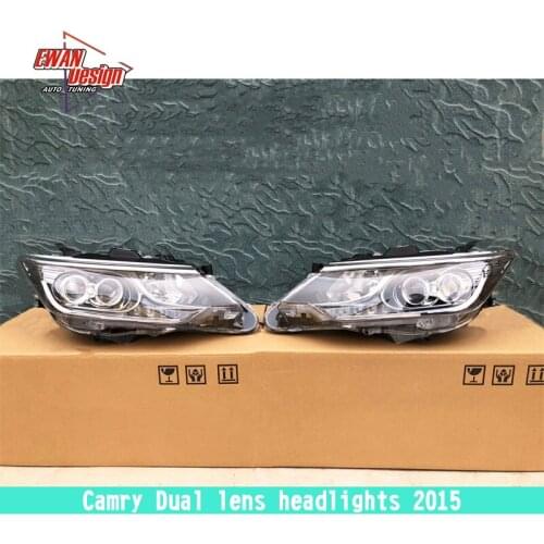 2Pcs/Set LED ACV55 Headlight DRL Xenon Lens Accessories New Type Headlights For Camry 2015