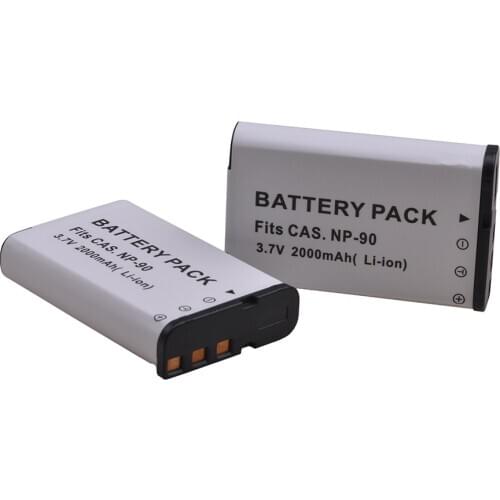 2000mAh NP-90 NP 90 NP90 Battery for Casio Exilim EX-H10 EX-H15 EX-H20G EX-H20GBK EX-H20GSR EX-FH100BK EX-FH100
