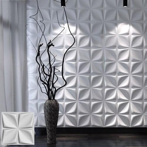 12 Piece 50x50cm 3D Tile Panels Mold Plaster Wall Stone Wall Art Decor 3D Wall Sticker Living Room Wallpaper Mural Bedroom Decor
