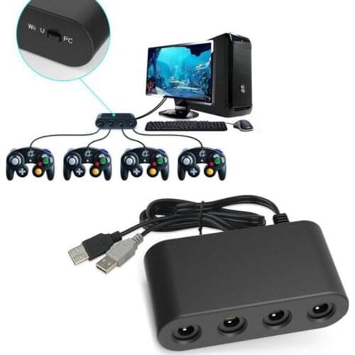 For gamecube adapter 4 Ports Converter 4 in 1 Controller Charger Dock Quick Charging Station Stand for PS4/MOVE/PS4 VR gamepad