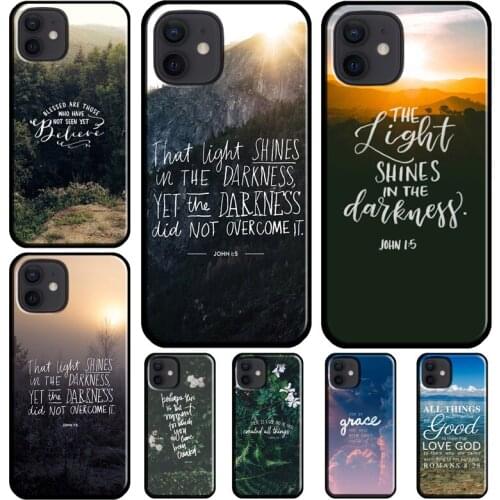 Bible Jesus Christ Christian Quotes Case For iPhone 11 Pro Max 12 mini X XS XR 7 8 Plus SE 2020 Coque For iPhone 12 Pro