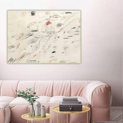 Cy Twombly《Untitled, 0038》Canvas Abstract Oil Painting Artwork Aesthetic Picture Wall Hanging Decor Home Living Room Decoration